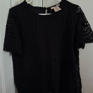 Philosophy Black Crochet Blouse